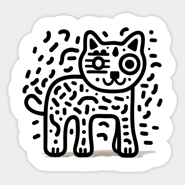 Cat Doodle Style Sticker by oklita